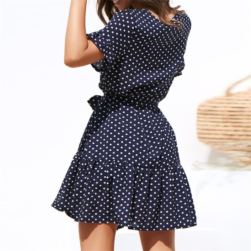 Women's Boho Polka Dot Pattern Dresses