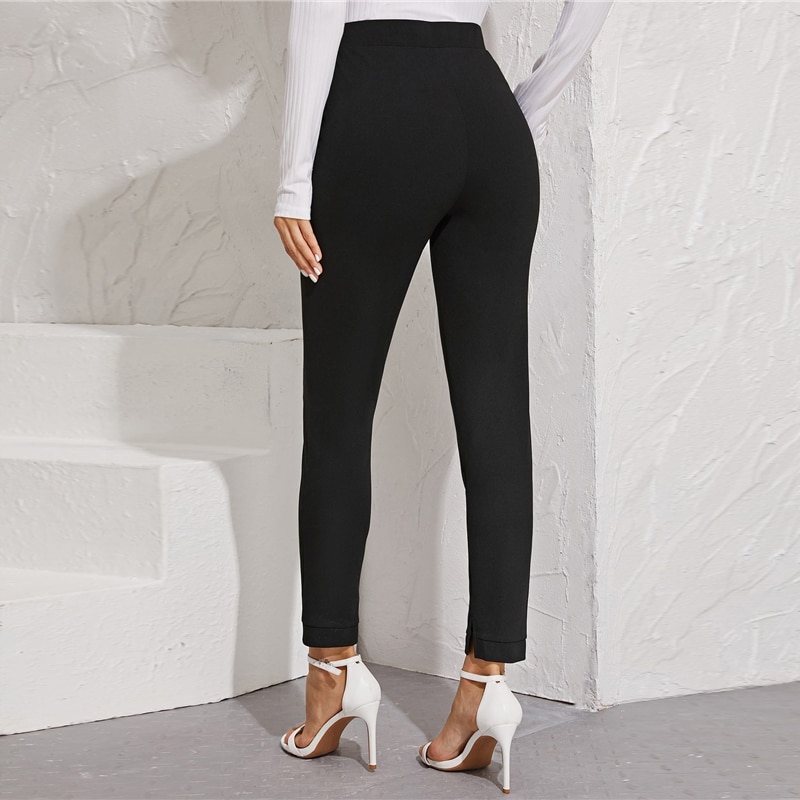 Women's Elastic Formal Solid Color Pants