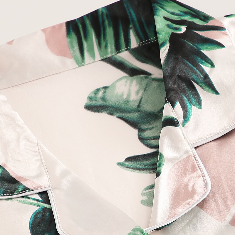 Women's Pajama Set in Tropical Print