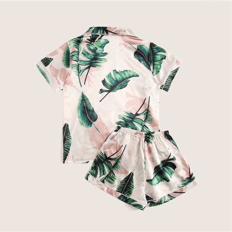 Women's Pajama Set in Tropical Print
