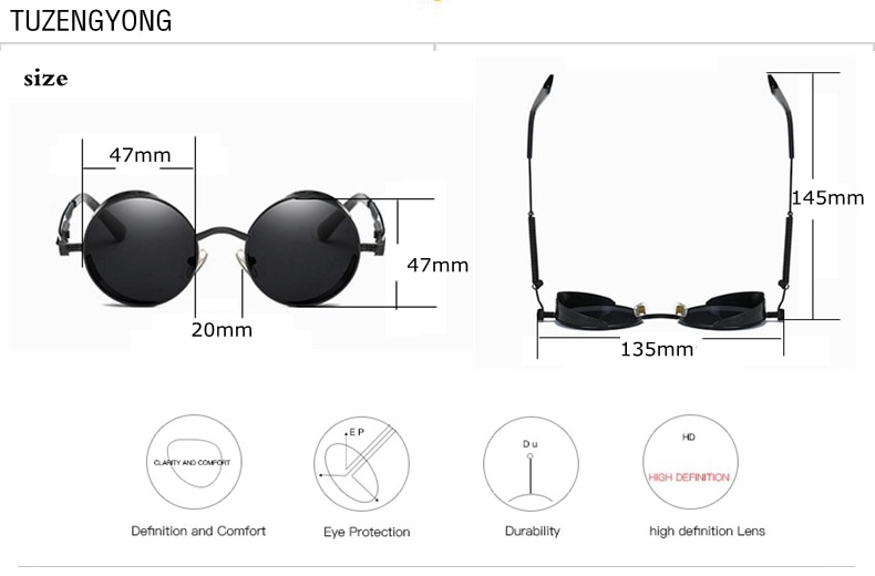 Men's Classic Steampunk Sunglasses